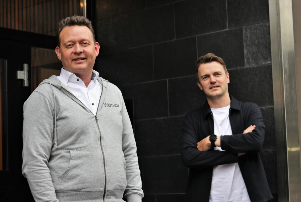 CEO Lars Syse Christiansen og CPO Mathias Haddal Hovet i lagerselskapet Wanda.