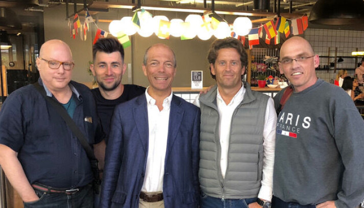 Dr. David Horowitz, Nikola Andelic, Jonathan Vickers, Ivar Line og Craig Vallis, "the founding team" i My Voice AI. Dr. David Horowitz, Nikola Andelic, Jonathan Vickers, Ivar Line og Craig Vallis, "the founding team" i My Voice AI.