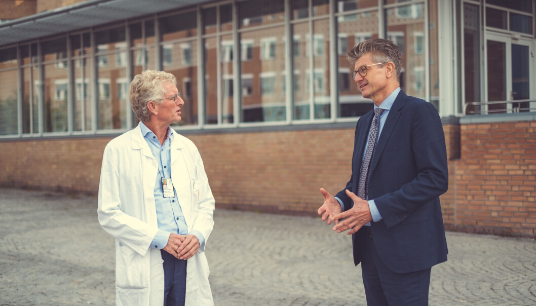 Rune Frisvold, COO i Lifecare (t.h), og Kåre I. Birkeland, Chief Medical Officer (CMO) Lifecare og professor ved Avdeling for transplantasjonsmedisin ved Institutt for klinisk medisin, Rikshospitalet. Rune Frisvold, COO i Lifecare (t.h), og Kåre I. Birkeland, Chief Medical Officer (CMO) Lifecare og professor ved Avdeling for transplantasjonsmedisin ved Institutt for klinisk medisin, Rikshospitalet.