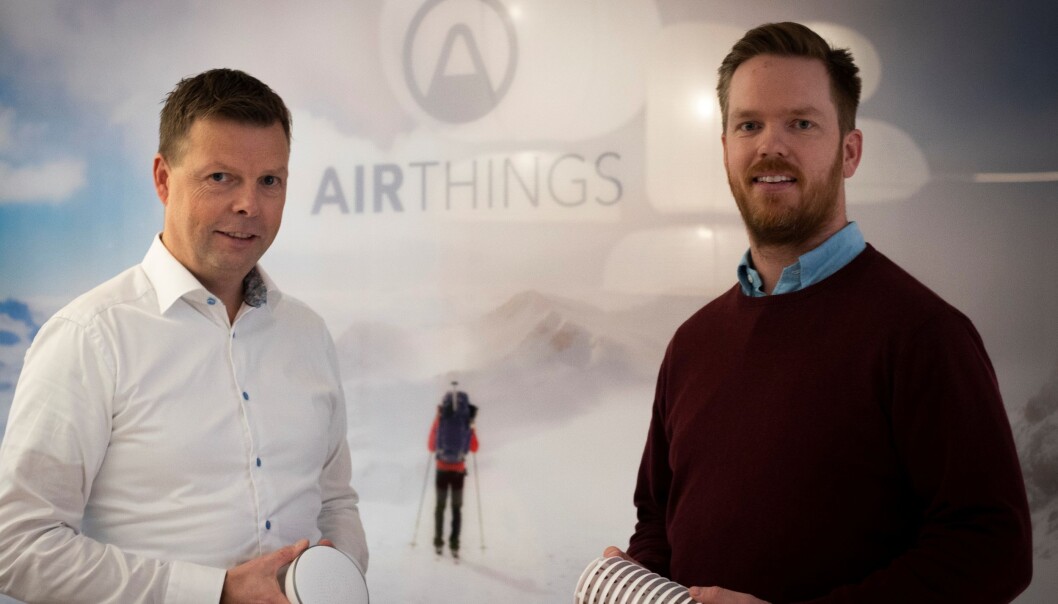 CEO Øyvind Birkenes og CFO Erik Lundby i Airthings CEO Øyvind Birkenes og CFO Erik Lundby i Airthings