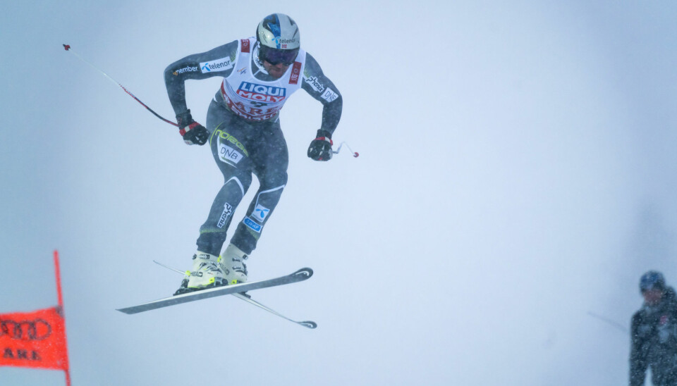 Aksel Lund Svindal i aksjon under et utforrennet under VM i alpint i Åre. Etter karrieren har han gjort det godt som investor. Foto: Cornelius Poppe / NTB