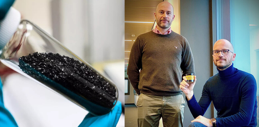 Finn Blydt-Svendsen (t.v.) og Jan Børge Sagmo i Bergen Carbon Solutions. Finn Blydt-Svendsen (t.v.) og Jan Børge Sagmo i Bergen Carbon Solutions.