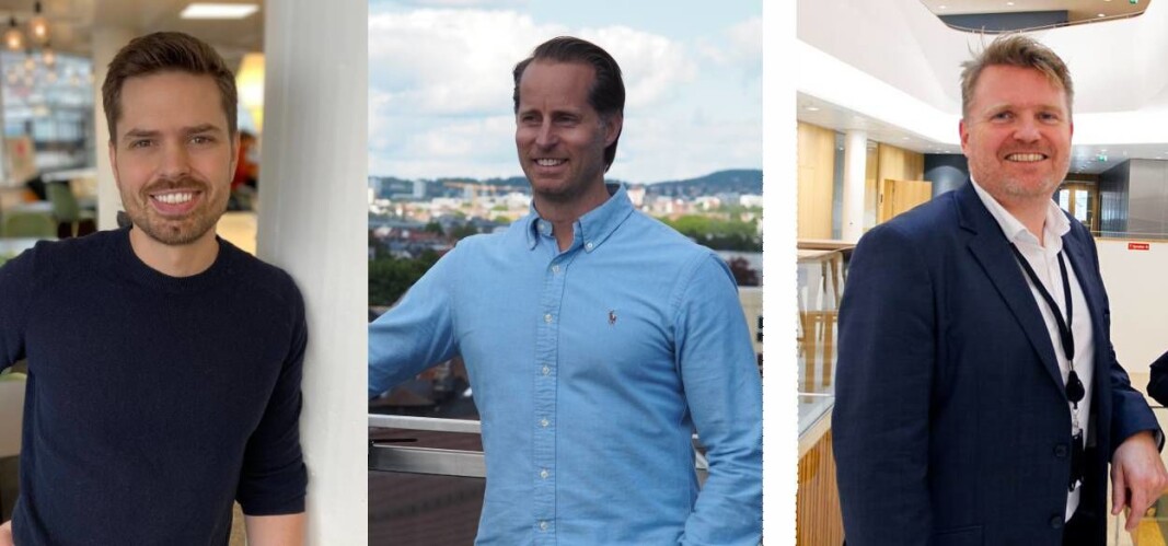 Alf Gunnar Andersen i Horde, t.v. og Christoffer Andvig i Neonomics har vært svært kritiske til Sparebankens Vests fremdrift når det gjelder å få API-er på plass. Kjetil Sørtun, leder for Banking Services i Sparebanken Vest, t.h. svarer på kritikken Alf Gunnar Andersen i Horde, t.v. og Christoffer Andvig i Neonomics har vært svært kritiske til Sparebankens Vests fremdrift når det gjelder å få API-er på plass. Kjetil Sørtun, leder for Banking Services i Sparebanken Vest, t.h. svarer på kritikken