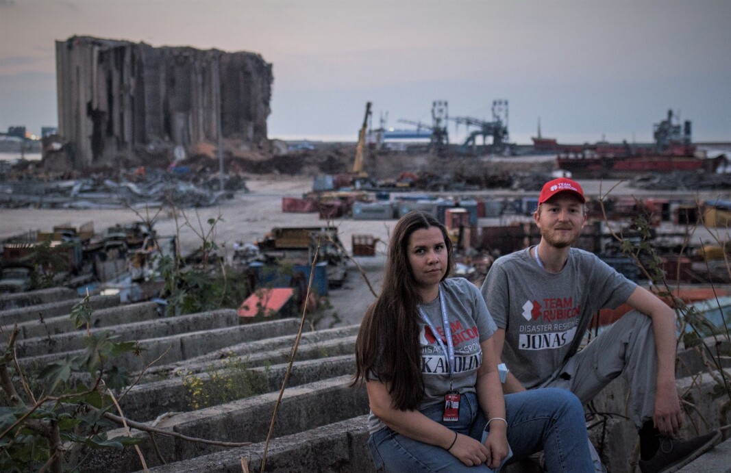Karoline Saastad og Jonas Aakenes kom til Beirut 7. november for å lansere WAIDs første storskalaprosjekt. Her foran Ground Zero i Beirut. Karoline Saastad og Jonas Aakenes kom til Beirut 7. november for å lansere WAIDs første storskalaprosjekt. Her foran Ground Zero i Beirut.