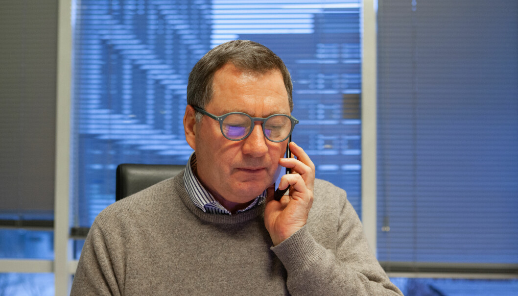 Huddlestock-sjef John E. Skajem har måtte ta noen tøffe telefoner til Tyskland den siste tiden.