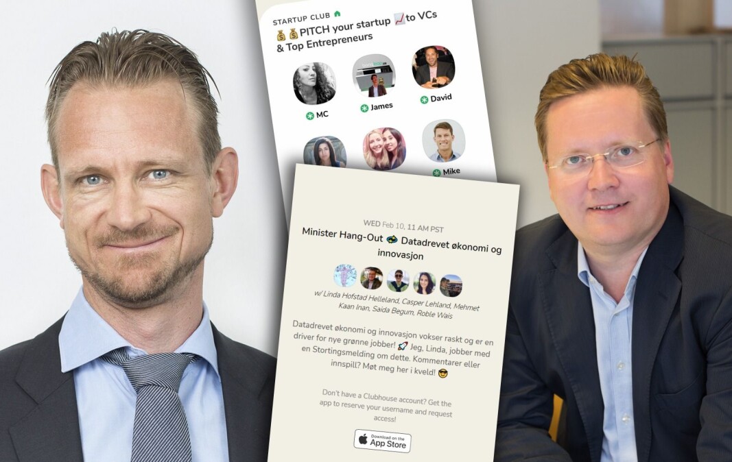 Advokat og GDPR-ekspert Vebjørn Søndersrød og daglig leder i personvernstartupen Traq, Per Olav Nyborg, er dypt skeptisk til appen Clubhouse. Advokat og GDPR-ekspert Vebjørn Søndersrød og daglig leder i personvernstartupen Traq, Per Olav Nyborg, er dypt skeptisk til appen Clubhouse.