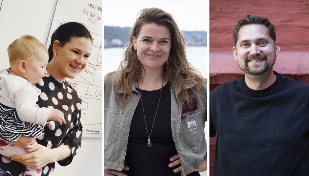 Gründer og daglig leder av StartUp Norway, Maja Adriansen, Payr-gründer Åste Einn og Kolonial-sjef Karl Munthe-Kaas. Gründer og daglig leder av StartUp Norway, Maja Adriansen, Payr-gründer Åste Einn og Kolonial-sjef Karl Munthe-Kaas.