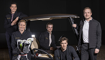 Fra venstre: Kai Stiberg (CEO), Suzann Pettersen (Partner), Andres S. Bøe (CTO), Oliver Bugten (Head of content), Marius Teveldal (CCO)