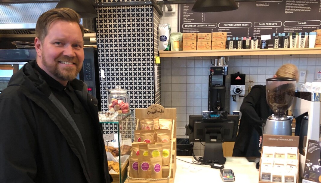 Medgründer Stig Ola Johansen i Carepacks. Medgründer Stig Ola Johansen i Carepacks.