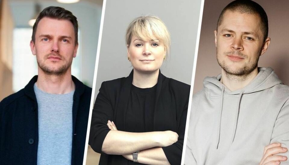Mathias Hovet, fra Heydays og Wanda, Cathrine Movold (Finstart Nordic og Making Waves) og Christian Bielke fra Bielke&Yang.