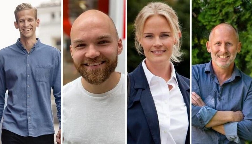 Espen Malmo i Skyfall Ventures, Kjetil Holmefjord hos StartuLab, Mathilde Tuv Kverneland hos ArkwrightX og Johan Gjesdahl hos Alliance Venture. Espen Malmo i Skyfall Ventures, Kjetil Holmefjord hos StartuLab, Mathilde Tuv Kverneland hos ArkwrightX og Johan Gjesdahl hos Alliance Venture.