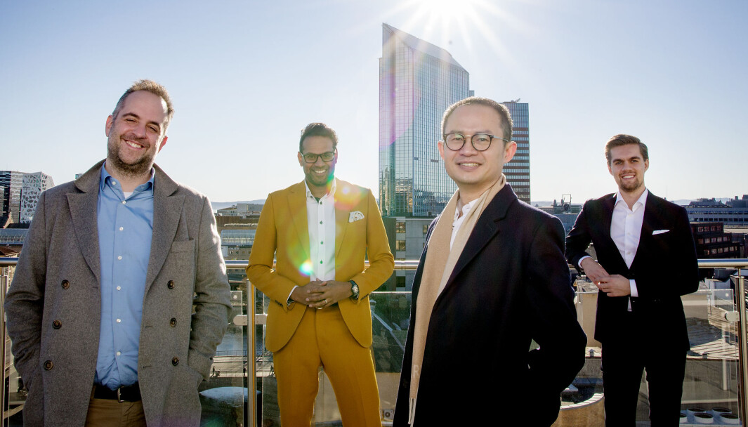 Forfatterne av rapporten f.v. NHH-professor Bram Timmermans, leder for Sopra Steria Scale up i Skandinavia, Tobias Studer Andersson, PhD-stipendiat ved Universitetet i Oslo, Dennis Gan og Tormod Baustad Benonisen i Sopra Steria. Forfatterne av rapporten f.v. NHH-professor Bram Timmermans, leder for Sopra Steria Scale up i Skandinavia, Tobias Studer Andersson, PhD-stipendiat ved Universitetet i Oslo, Dennis Gan og Tormod Baustad Benonisen i Sopra Steria.