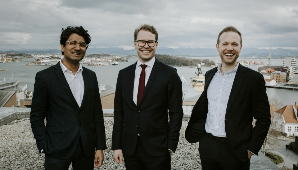 Tre av fire i det originale gründerteamet i Norsk Solar: Murshid Ali, Murshid, Øyvind Vesterdal og Petter Selvikvåg Berge