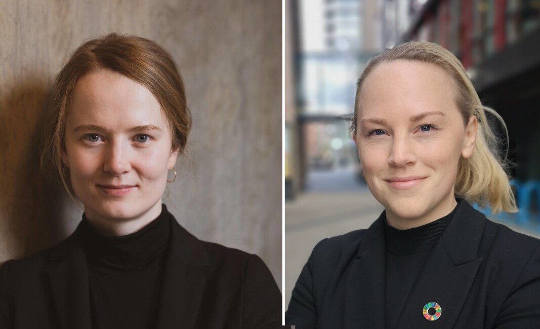 Marit Rødevand, daglig leder i Strise og Ida Marie Christensen, Head of Impact & Growth i Danske Bank forteller har gode erfaringer av samarbeid mellom stor bank og liten startup. Marit Rødevand, daglig leder i Strise og Ida Marie Christensen, Head of Impact & Growth i Danske Bank forteller har gode erfaringer av samarbeid mellom stor bank og liten startup.