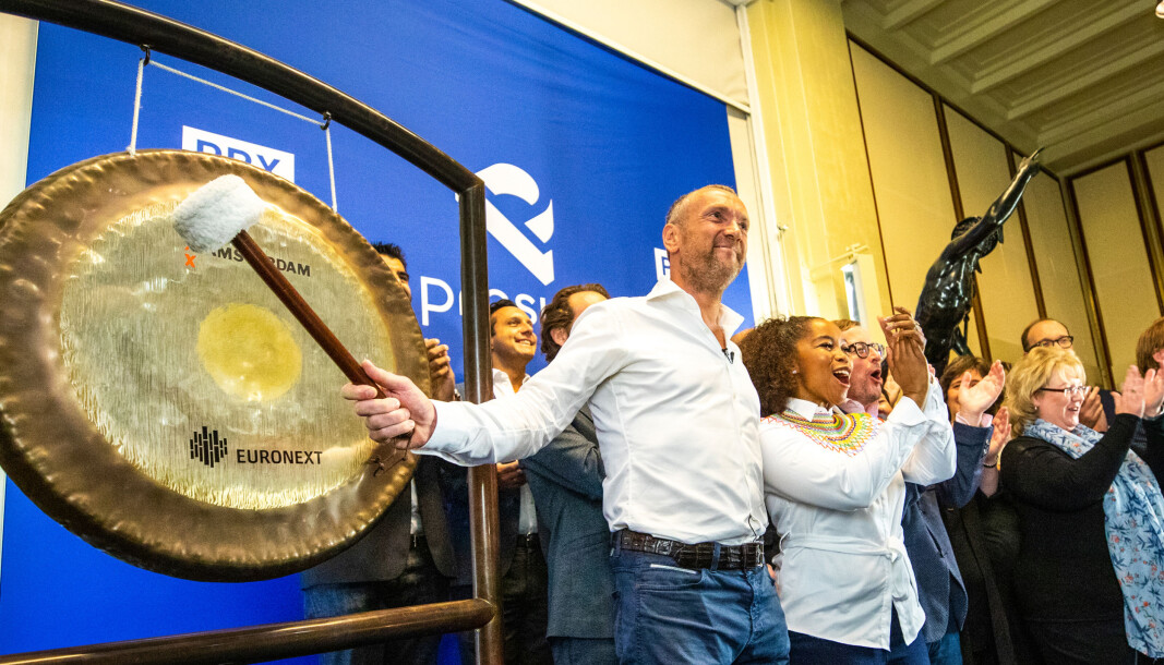 CEO Bob van Dijk under børsnoteringen av Prosus på Euronext i Amsterdam i 2019. CEO Bob van Dijk under børsnoteringen av Prosus på Euronext i Amsterdam i 2019.