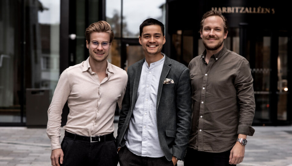 GRÜNDERE: Andreas S. Bøe (f.v.), Kai Stiberg og Marius J. Teveldal står bak tech-startupen EAGL.