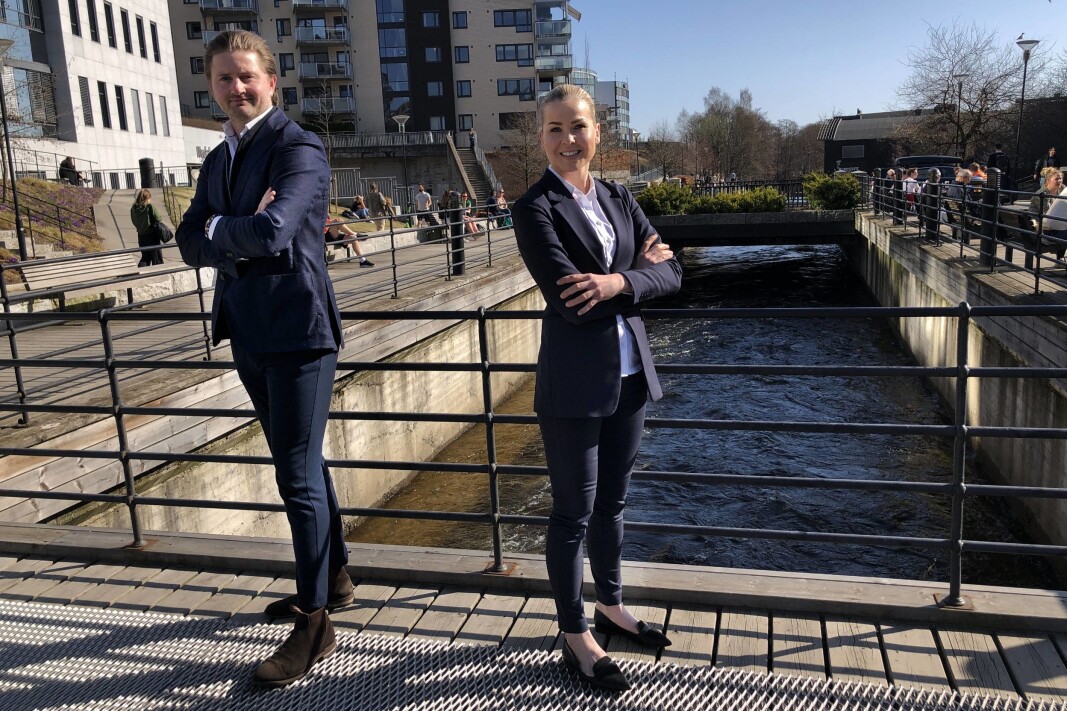 Fabian Grimelund og Evelina Olsson i Finanstipset. Fabian Grimelund og Evelina Olsson i Finanstipset.