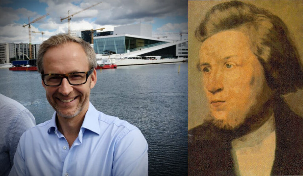 To gründere: Hermund Haaland og Hans Nielsen Hauge.