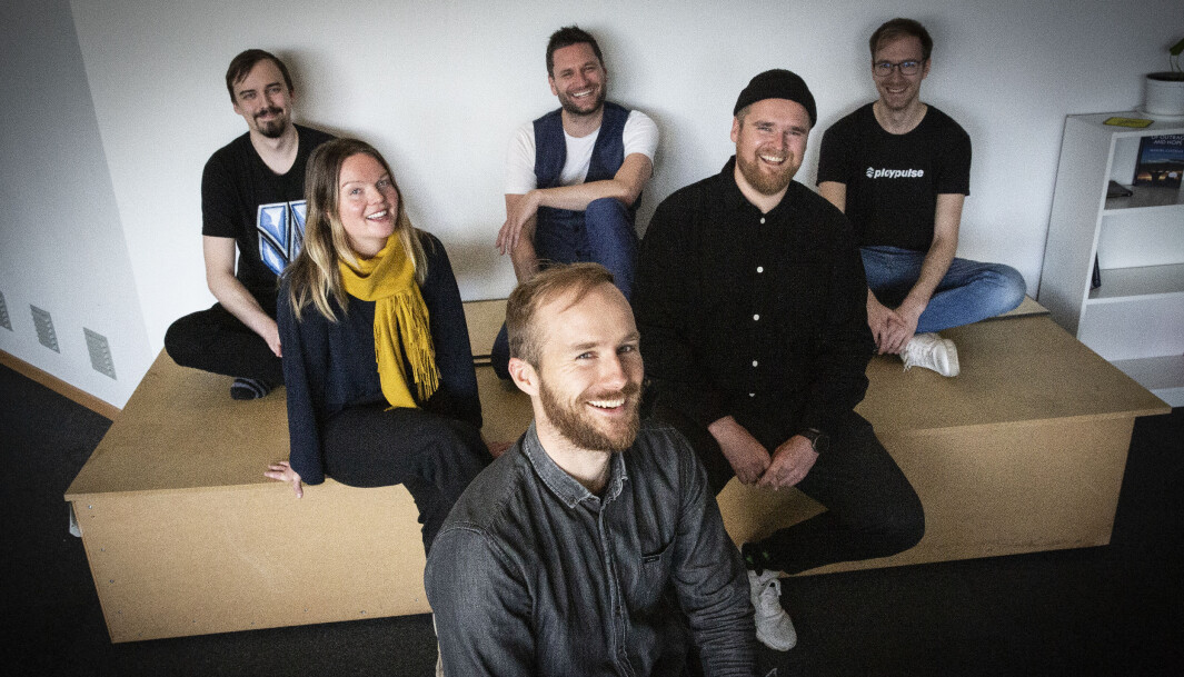 Playpulse-teamet har vokst det siste året. Gründer Erling Magnus Solheim i front. Playpulse-teamet har vokst det siste året. Gründer Erling Magnus Solheim i front.
