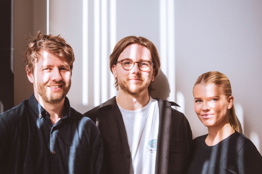Tine Karlsen (CEO), Nicolay Thafvelin (CTO) og Fredrik Evjen Ekli (CPO) i Vev. Tine Karlsen (CEO), Nicolay Thafvelin (CTO) og Fredrik Evjen Ekli (CPO) i Vev.