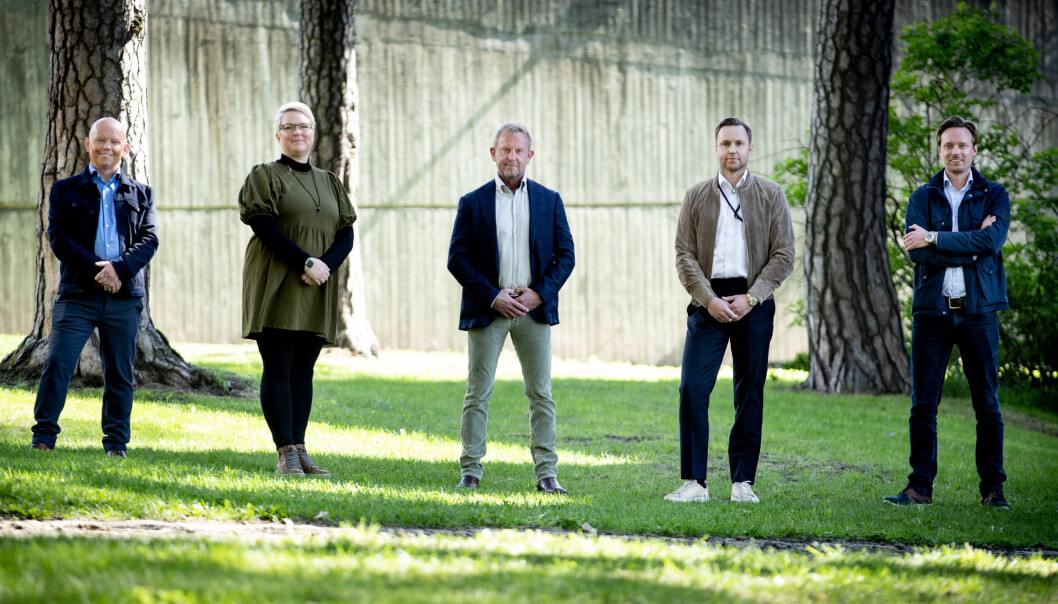 Aspit-teamet f.v. CCO Geir Samland, CPO Mette Kjærnet Udø, CEO og gründer Dag Helge Kaslekås, CBO Kristian Fenger Sjøberg Moum og CFO Martin Fagerlund. Aspit-teamet f.v. CCO Geir Samland, CPO Mette Kjærnet Udø, CEO og gründer Dag Helge Kaslekås, CBO Kristian Fenger Sjøberg Moum og CFO Martin Fagerlund.