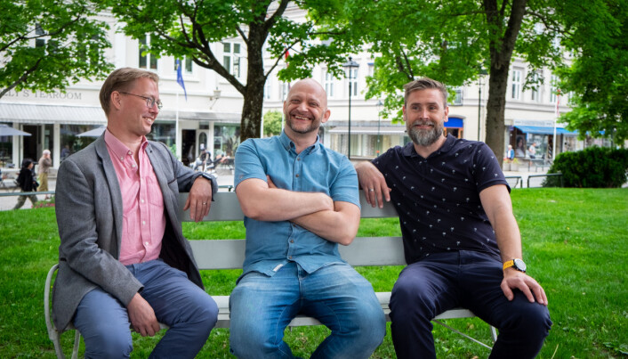 Håkon Steinbakk, Thommy Tellefsen og Andreas Bukholm utgjør Leids gründerteam. Håkon Steinbakk, Thommy Tellefsen og Andreas Bukholm utgjør Leids gründerteam.
