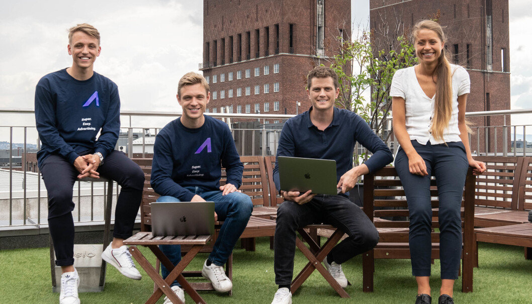 Fra venstre; Nicolai Vedvik (Head of Adline Services), Carl-Wilhelm Vedvik (Daglig leder), Mike Damnjanovic (Head of Sales), Heidi Johansen (Customer Success Manager). Fra venstre; Nicolai Vedvik (Head of Adline Services), Carl-Wilhelm Vedvik (Daglig leder), Mike Damnjanovic (Head of Sales), Heidi Johansen (Customer Success Manager).