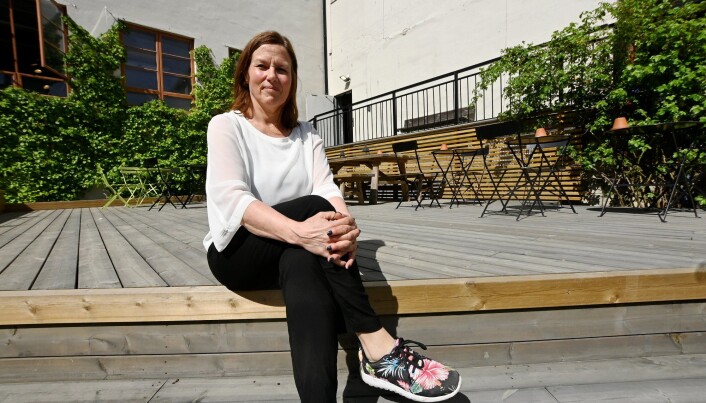 Torhild Andersen uten for Fabrikken i Lillehammer. Hun leder også Co-working Norge Torhild Andersen uten for Fabrikken i Lillehammer. Hun leder også Co-working Norge