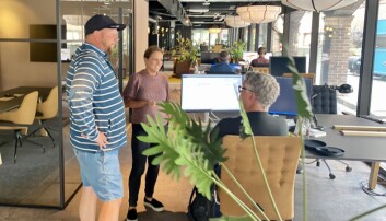 Jørgen Schrøder Aanonsen og daglig leder hos Blender Sabine Larrieu Hellestad i samtale med ed-tech gründer Erlend Overby Jørgen Schrøder Aanonsen og daglig leder hos Blender Sabine Larrieu Hellestad i samtale med ed-tech gründer Erlend Overby