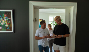Axel Hunter, Caroline Hunter og Espen Myklebust diskuterer Astat-appen. Axel Hunter, Caroline Hunter og Espen Myklebust diskuterer Astat-appen.