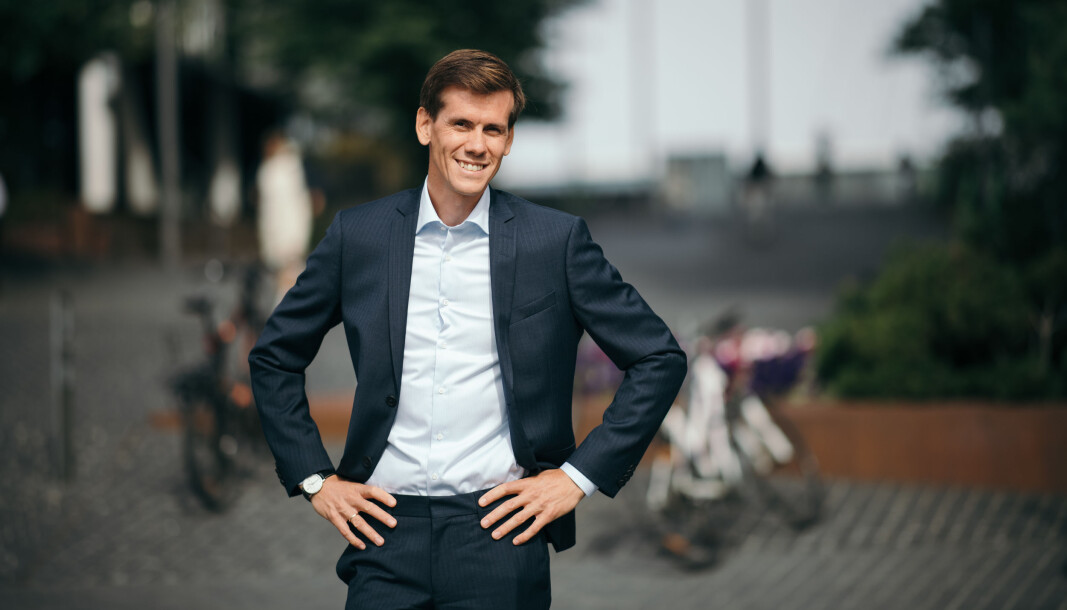 DNBs Benjamin Golding er svært fornøyd med det første salget av et av DNB Venture-selskapene. DNBs Benjamin Golding er svært fornøyd med det første salget av et av DNB Venture-selskapene.