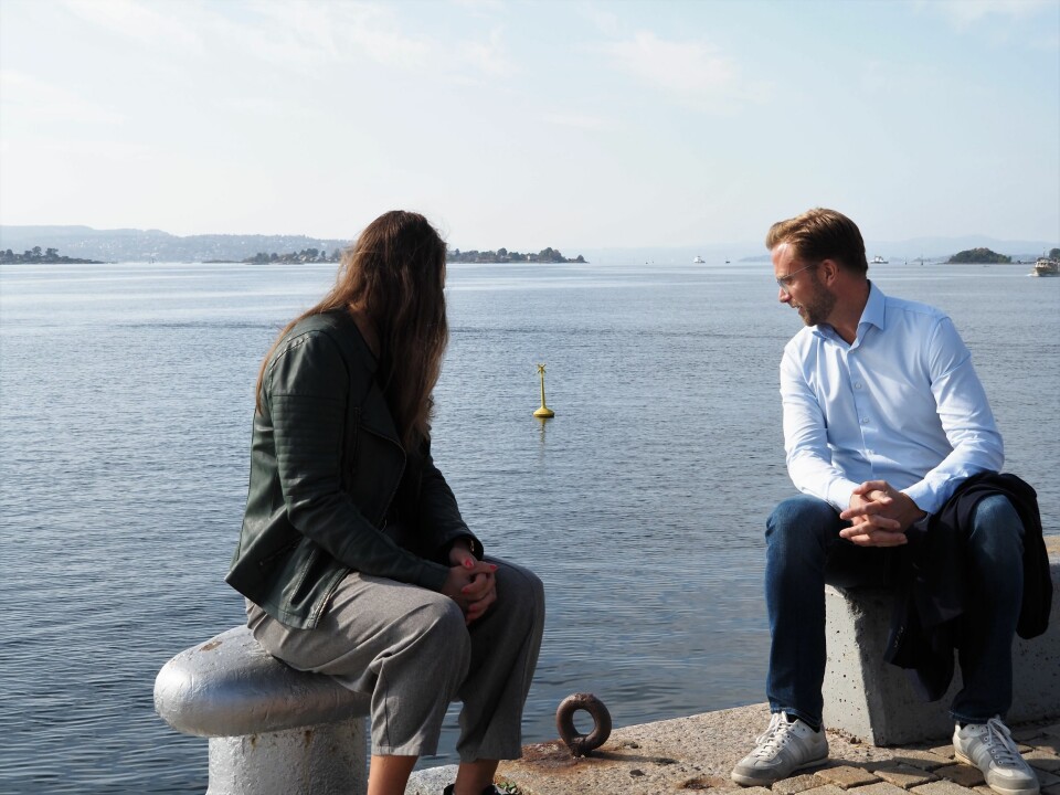 Medgründer Catharina Frostad i Clean Sea Solutions vil rense norske havner og skjærgård for søppel. Moderniseringsminister Nikolai Astrup tror Startoff-ordningen kan hjelpe med å nå målet.