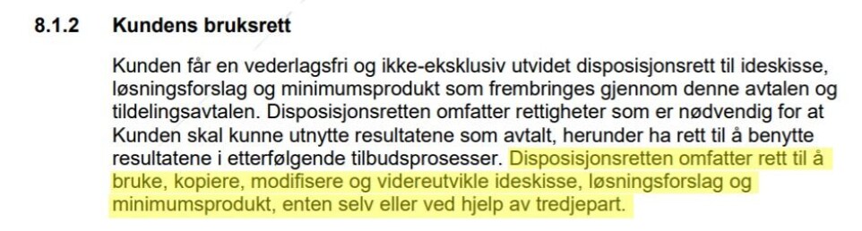 Utdrag fra Startoff-kontrakten.