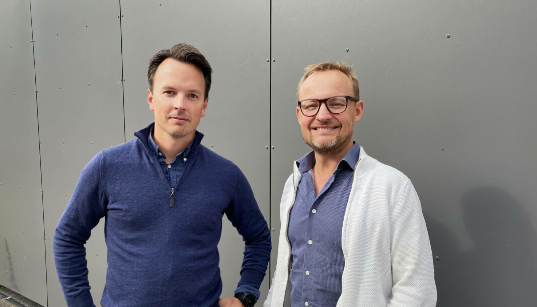 Daglig leder Anders Skjetne (t.v.) og produktsjef Stian Andersen i Centiga skal hjelpe regnskapsførere å løfte lønnsomheten med et rimelig regnskapssystem uten transaksjonskostnader. Daglig leder Anders Skjetne (t.v.) og produktsjef Stian Andersen i Centiga skal hjelpe regnskapsførere å løfte lønnsomheten med et rimelig regnskapssystem uten transaksjonskostnader.