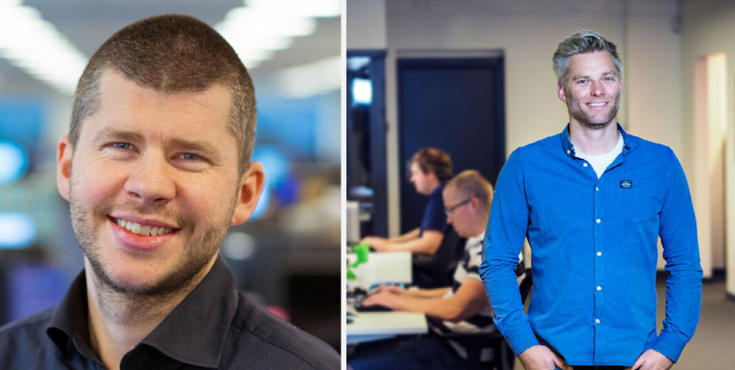 Jostein Emmerhoff og Nicolai Høge i Finn teknologi. Jostein Emmerhoff og Nicolai Høge i Finn teknologi.