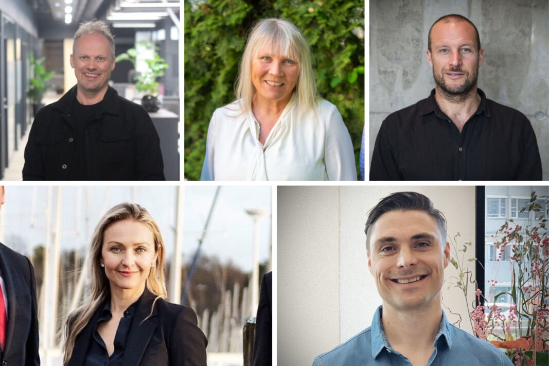 F.v. oppe: Partner Teodor Bjerrang i Snö Ventures, partner Bente Loe i Alliance Ventures og partner Aksel Lund Svindal i Norselab. F.v. nede: Partner Ingrid Teigland Akay i Hadean Ventures og Managing Partner Kristian Øvsthus i Idekapital. F.v. oppe: Partner Teodor Bjerrang i Snö Ventures, partner Bente Loe i Alliance Ventures og partner Aksel Lund Svindal i Norselab. F.v. nede: Partner Ingrid Teigland Akay i Hadean Ventures og Managing Partner Kristian Øvsthus i Idekapital.