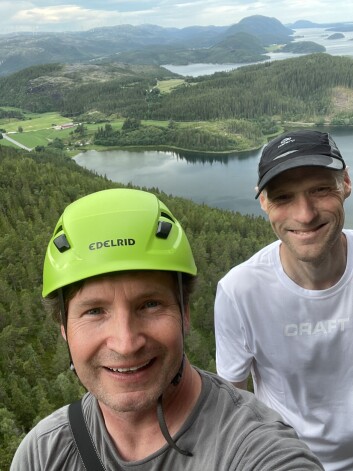 Defigo-gründer Joachim Stray samarbeider med klatreguru Runar Carlsen om ny klatreteknologi. Defigo-gründer Joachim Stray samarbeider med klatreguru Runar Carlsen om ny klatreteknologi.