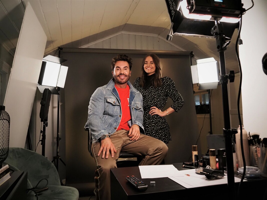 Jan Thomas og Oda Johanne Rød jobber sammen om førstevntes digitale tvilling, JT Diva. Jan Thomas og Oda Johanne Rød jobber sammen om førstevntes digitale tvilling, JT Diva.