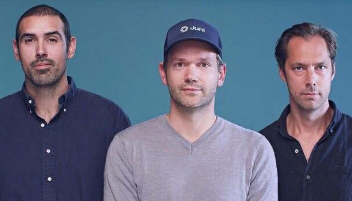 Gründerteamet bak den svenske fintech-kometen Juni. Fr.v Daglig leder Samir El-Sabini, Jonathan Sanders, operativ sjef og Anders Orsedal, teknologisjef. Gründerteamet bak den svenske fintech-kometen Juni. Fr.v Daglig leder Samir El-Sabini, Jonathan Sanders, operativ sjef og Anders Orsedal, teknologisjef.