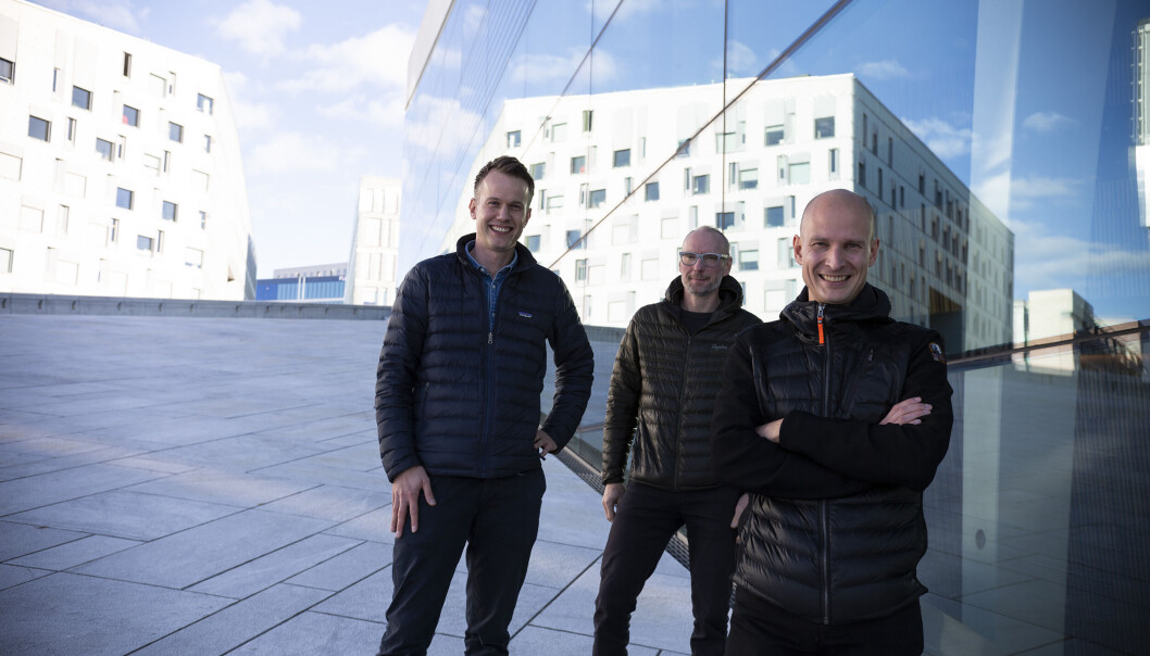 Edgeir Vårdal Aksnes (t.h.) i Tibber på Oslo-tur møter Mats Staugaard (t.v.) og Rune Røsten i Schibsted Ventures. Edgeir Vårdal Aksnes (t.h.) i Tibber på Oslo-tur møter Mats Staugaard (t.v.) og Rune Røsten i Schibsted Ventures.