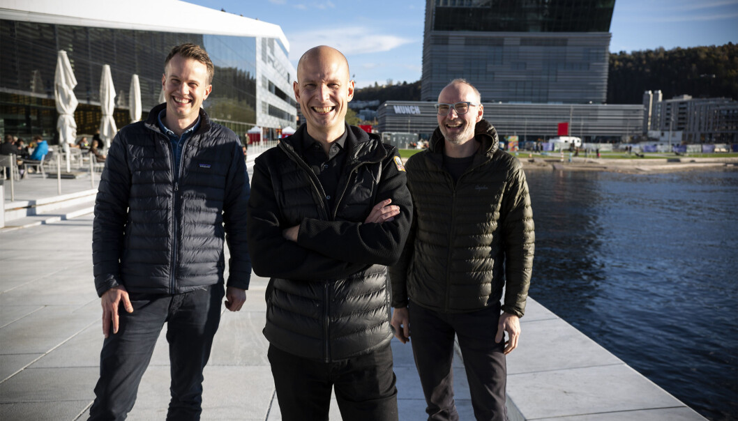 Mats Staugaard (t.v.) og Rune Røsten (t.h.) i Schibsted Ventures møtte Shifter på operataket for å presentere sin siste investering, Edgeir Vårdal Aksnes i Tibber. Mats Staugaard (t.v.) og Rune Røsten (t.h.) i Schibsted Ventures møtte Shifter på operataket for å presentere sin siste investering, Edgeir Vårdal Aksnes i Tibber.