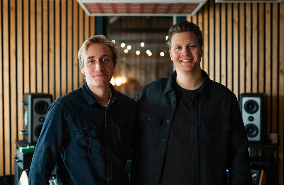 Medgründerne Christian Ringstad Schultz og Tom Stræte Lagergren (Matoma) i Masterchannel.