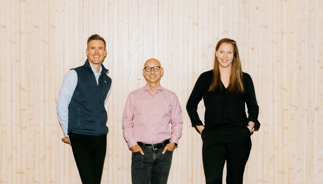 F.v. Andreas Tufteland Engelsen, Roald Brekkhus og Lisa Marie Nyvoll i Eviny Ventures. F.v. Andreas Tufteland Engelsen, Roald Brekkhus og Lisa Marie Nyvoll i Eviny Ventures.