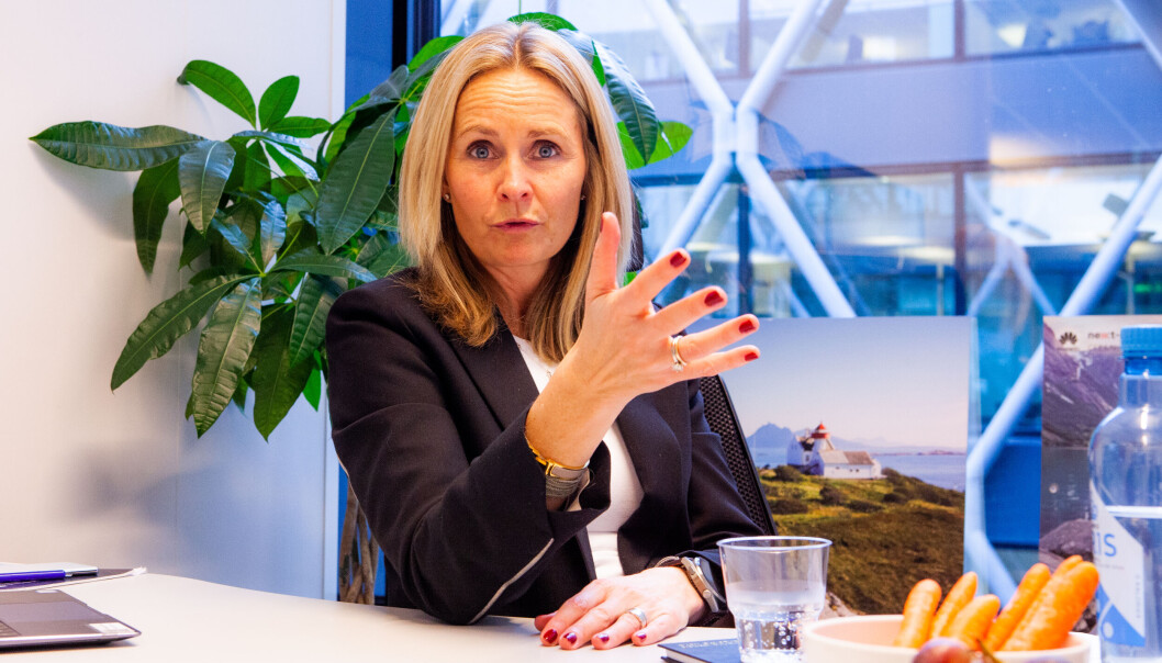 Siri Gomnæs Børsum i Huawei på kontoret sitt på Fornebu. Siri Gomnæs Børsum i Huawei på kontoret sitt på Fornebu.