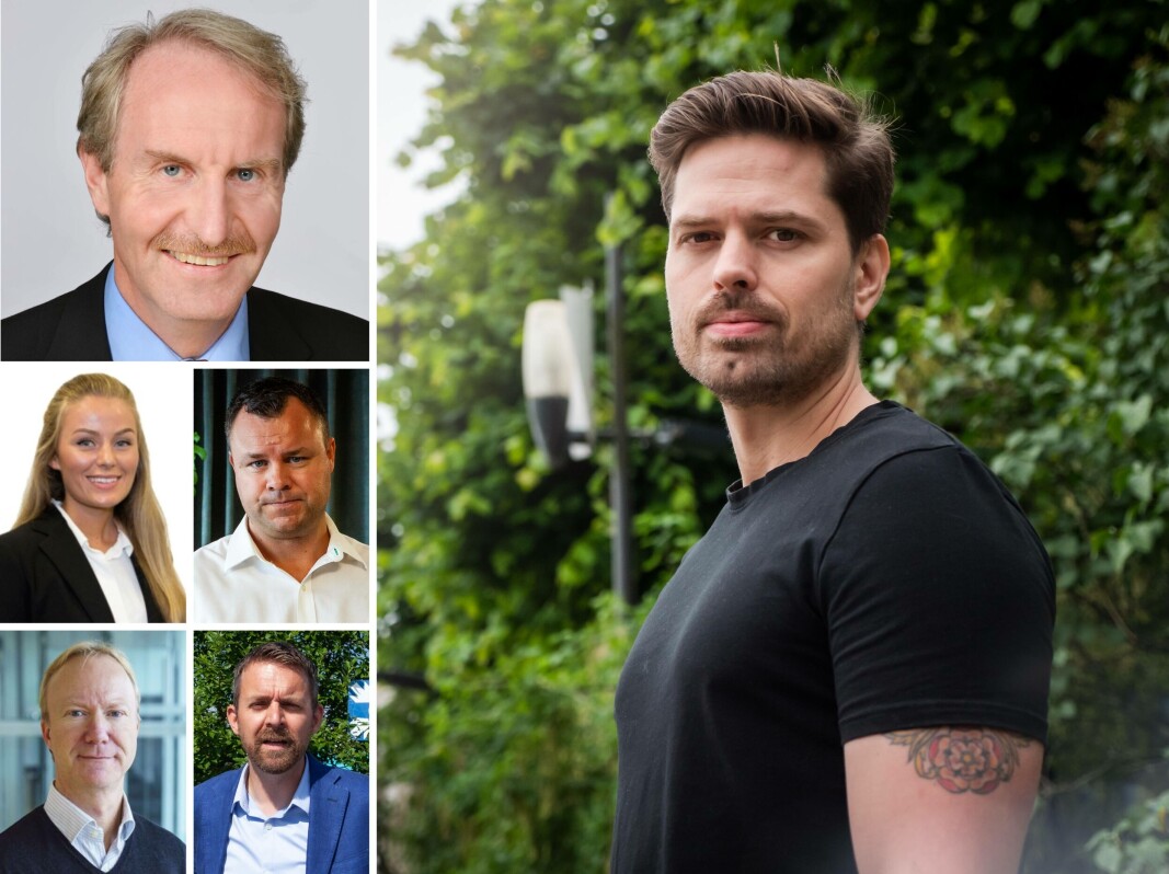 Hordes Alf Gunnar Andersen, t.h. var den som sparket liv i PSD2-diskusjonen for et år siden. Olav Johannessen i Finanstilsynet, (øverst t.v.) deltok også i debatten både for å refse banker og fortelle at fintech-selskapenes søknader til tilsynet kunne bli bedre. I diskusjonen om veien videre, deltar også Stine Seljeseth Aase, PwC, Atle Sivertsen, NCE Finance Innovation, Jarle Hammerstad, Virke og Niklas Sandqvist, Aera. Hordes Alf Gunnar Andersen, t.h. var den som sparket liv i PSD2-diskusjonen for et år siden. Olav Johannessen i Finanstilsynet, (øverst t.v.) deltok også i debatten både for å refse banker og fortelle at fintech-selskapenes søknader til tilsynet kunne bli bedre. I diskusjonen om veien videre, deltar også Stine Seljeseth Aase, PwC, Atle Sivertsen, NCE Finance Innovation, Jarle Hammerstad, Virke og Niklas Sandqvist, Aera.