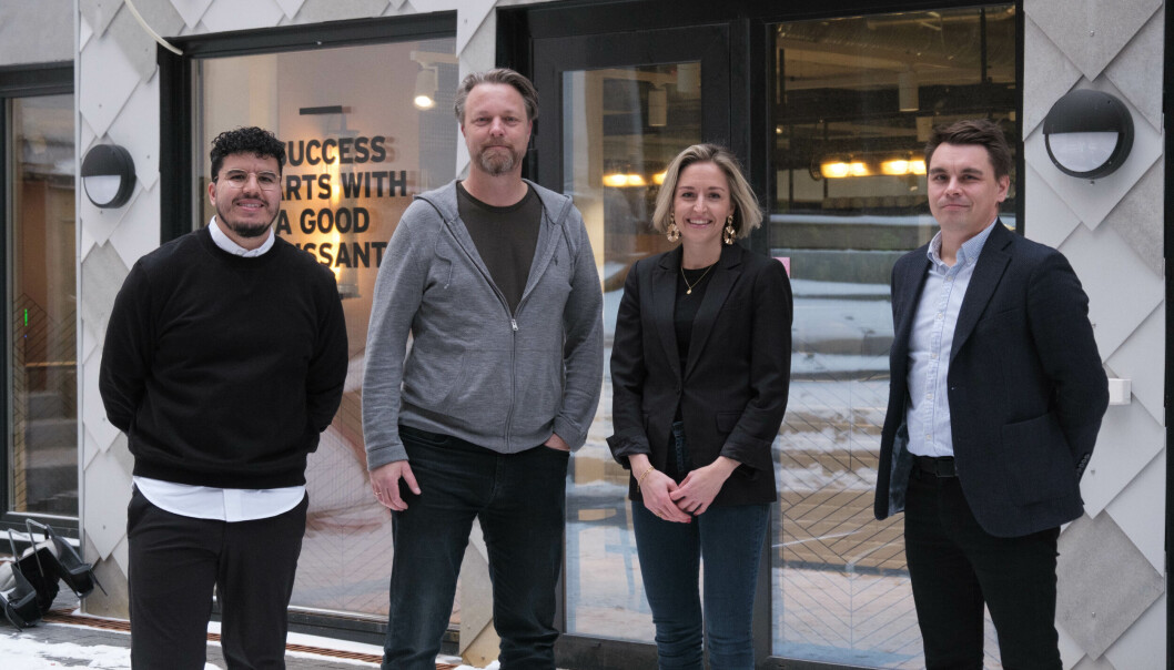 Samarbeider i Reodor, fra venstre: Nassir Achour (CEO), Jarle Holm (styremedlem), Ane Furu (styreleder) og Vegard Dypås Hansen (strategisk rådgiver). Samarbeider i Reodor, fra venstre: Nassir Achour (CEO), Jarle Holm (styremedlem), Ane Furu (styreleder) og Vegard Dypås Hansen (strategisk rådgiver).