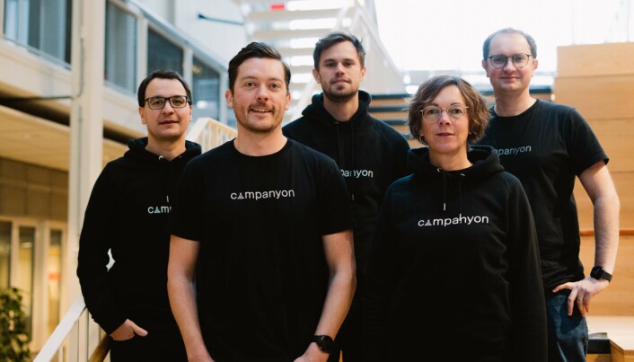 Campanyon-teamet. Bak: Sven Röder, Kristian Qwist, Werner Huber Foran: Alexander Raknes, Chantal Nieuwlaat. Campanyon-teamet. Bak: Sven Röder, Kristian Qwist, Werner Huber Foran: Alexander Raknes, Chantal Nieuwlaat.