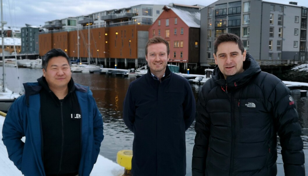 Fra venstre Tom R. Johansen (Grunder og CFO i Elekt), Håvard Olstad (Investeringsdirektør i Polaris Media) og Arnt Inge Sætern (CEO og gründer i Elekt)
