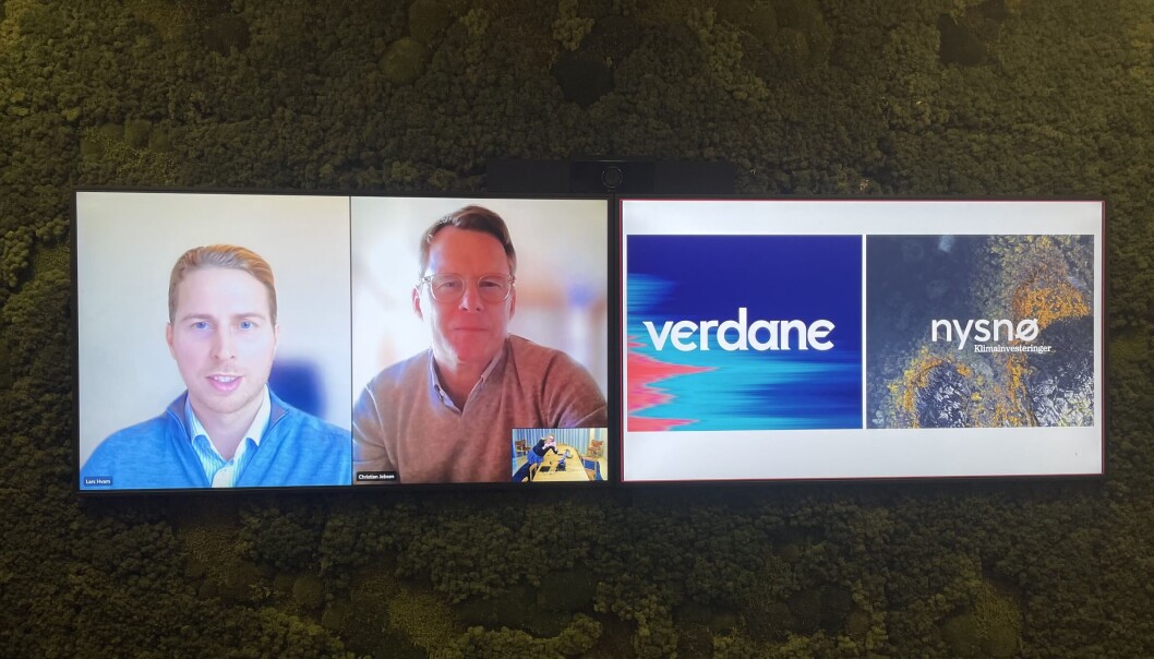 Investeringsdirektør Lars Hvam i Nysnø og Christian Jebsen, Partner i Verdane. Investeringsdirektør Lars Hvam i Nysnø og Christian Jebsen, Partner i Verdane.