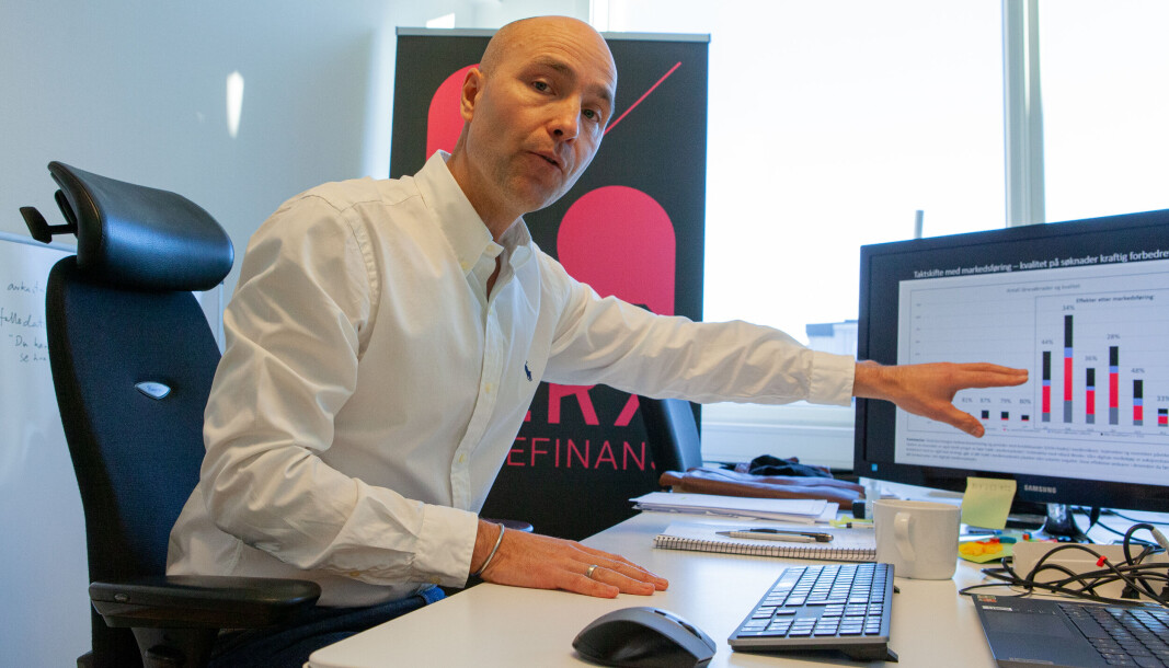 Lars Hafstad, daglig leder i Perx Folkefinansiering mener effekten av høstens reklamefremstøt i bybildet, på tv og nett begynner å gi resultater Lars Hafstad, daglig leder i Perx Folkefinansiering mener effekten av høstens reklamefremstøt i bybildet, på tv og nett begynner å gi resultater